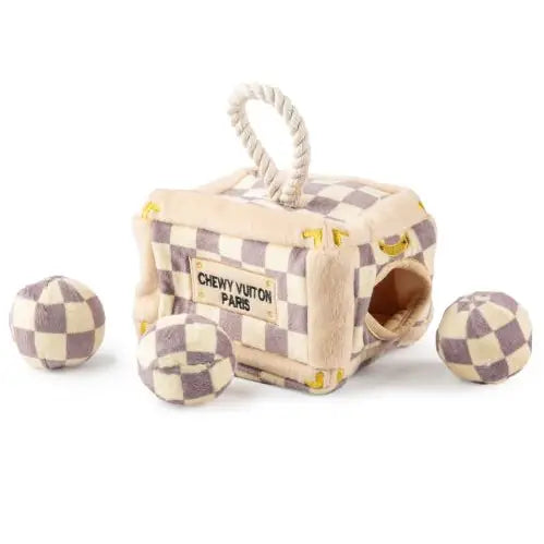 Chewy Vuitton Checker Trunk